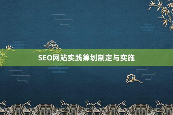 SEO网站实践筹划制定与实施